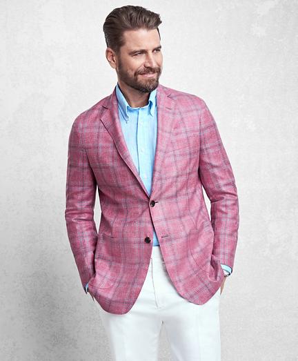 Brooks Brothers Golden Fleece Rose Plaid Sport Coat