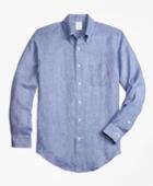 Brooks Brothers Men's Milano Fit End-on-end Irish Linen Sport Shirt