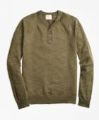 Brooks Brothers Men's Cotton-linen Henley Sweater