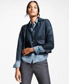 Brooks Brothers Water-repellent Denim Cropped Jacket