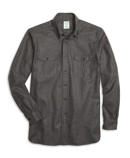 Brooks Brothers Milano Fit Saxxon Wool Sport Shirt