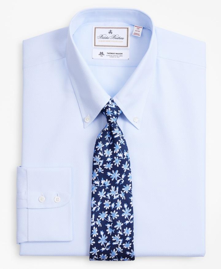 Brooks Brothers Men's Luxury Collection Regular Fit Classic-fit Dress Shirt, Button-down Collar Dobby Links