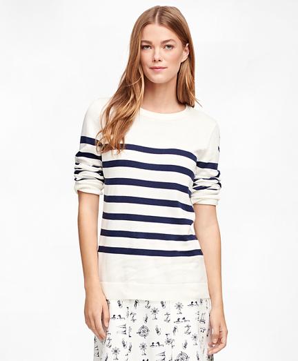 Brooks Brothers Supima Cotton Stripe Sweater