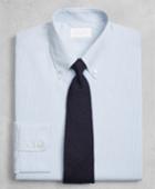 Brooks Brothers Men's Golden Fleece Extra Slim Fit Slim-fit Dress Shirt, Button-down Collar Blue Micro-stripe