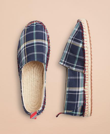 Brooks Brothers Madras Canvas Espadrilles
