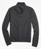 Brooks Brothers Men's Textured Merino Wool Full-zip Sweater