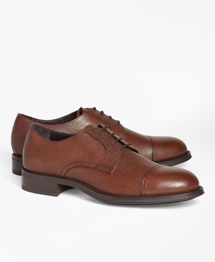 Brooks Brothers Men's 1818 Footwear Textured Leather Captoes