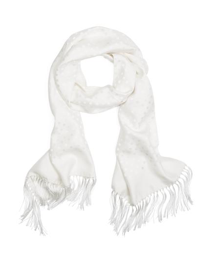 Brooks Brothers Polka Dot Jacquard Formal Scarf