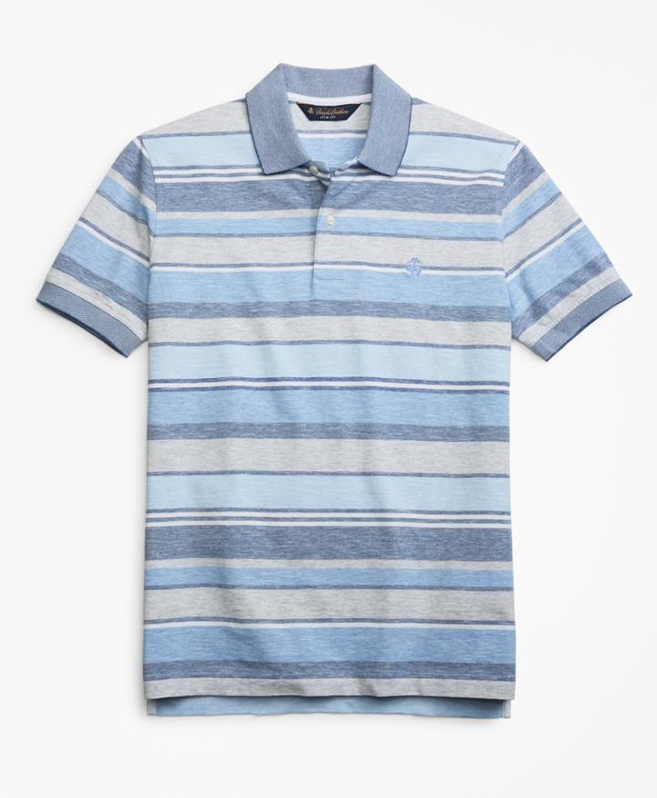 Brooks Brothers Men's Slim Fit Multi-stripe Polo