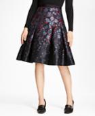 Brooks Brothers Women's Floral Jacquard Flared Skirt