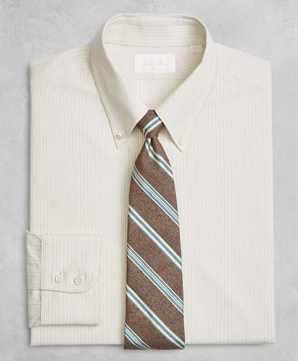 Brooks Brothers Golden Fleece Regent Fitted Dress Shirt, Button-down Collar Alternating Dot Stripe