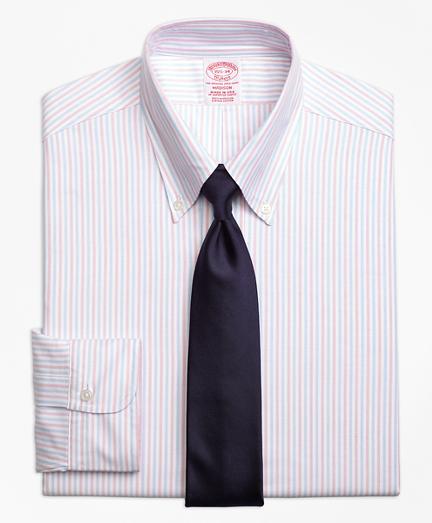 Brooks Brothers Madison Fit Original Polo Button-down Aternating Bengal Stripe Dress Shirt