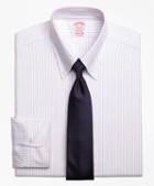 Brooks Brothers Madison Fit Original Polo Button-down Aternating Bengal Stripe Dress Shirt