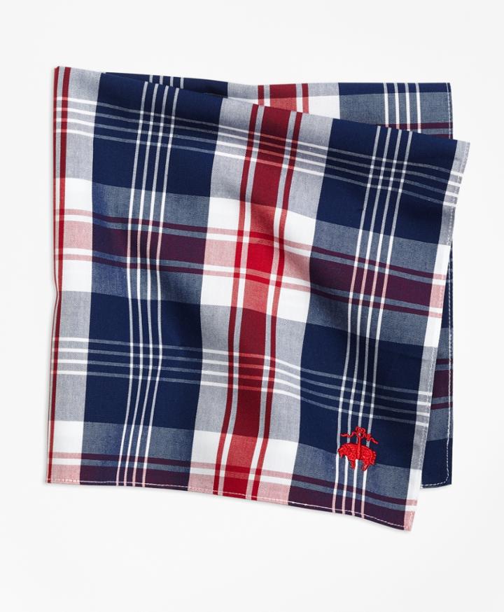 Brooks Brothers Men's Bold Plaid Pocket Square