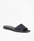 Brooks Brothers Leather Slide Sandals