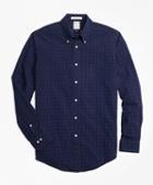 Brooks Brothers Milano Fit Indigo Stripe Dobby Sport Shirt