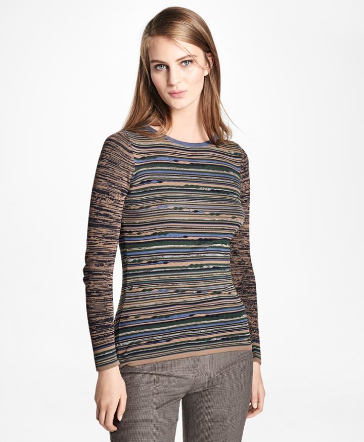 Brooks Brothers Women's Striped Boatneck Sweater