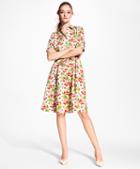 Brooks Brothers Cherry-print Cotton Sateen Shirt Dress