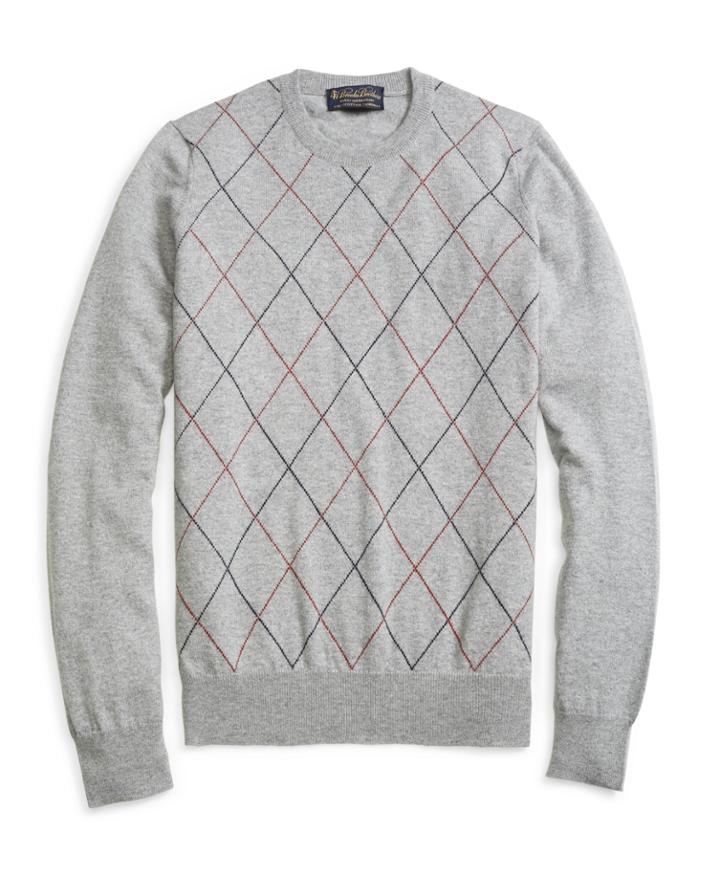 Brooks Brothers Men's Cashmere Raker Crewneck Sweater