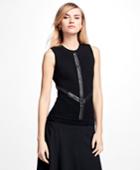 Brooks Brothers Women's Sleeveless Ribbed Merino Wool Sweater