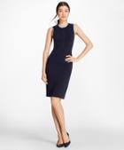 Brooks Brothers Milano-knit Merino Wool Sheath Dress