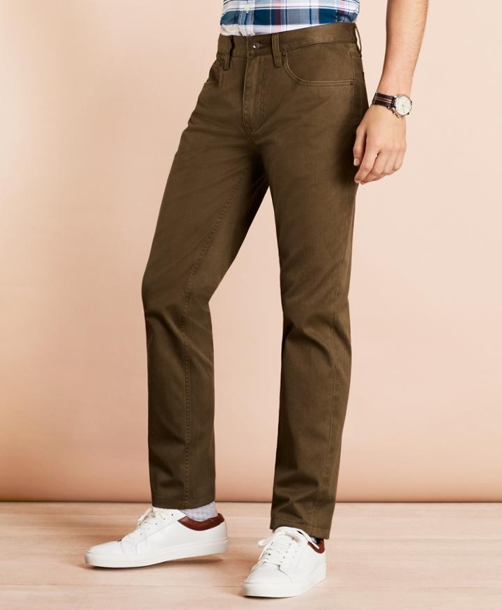 Brooks Brothers Men's Herringbone Five-pocket Pants