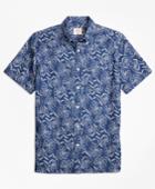 Brooks Brothers Men's Chambray Stamp Floral Sport Shirt