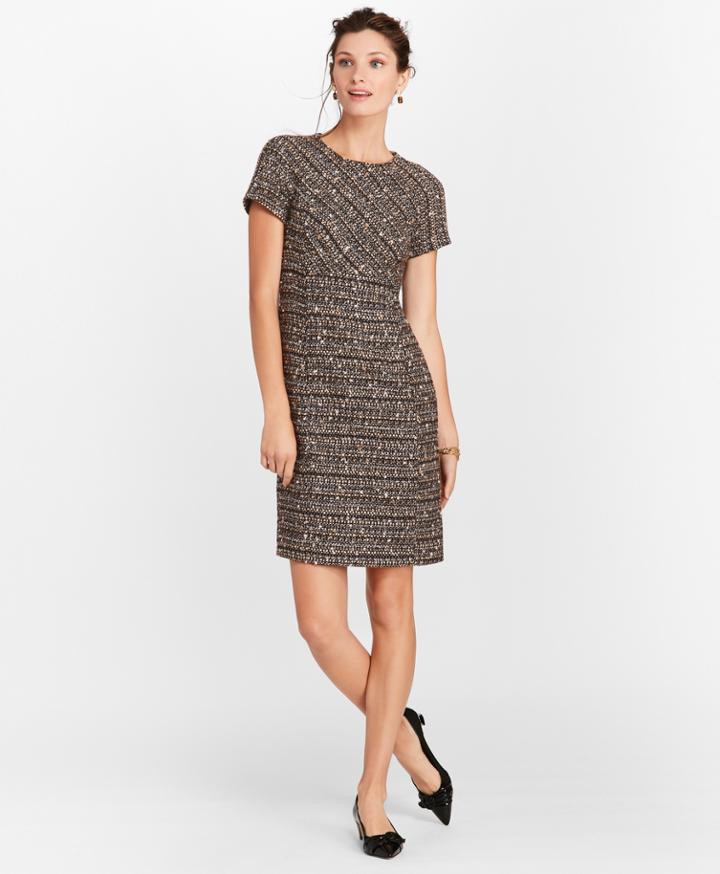 Brooks Brothers Women's Boucle Short-sleeve Sheath Dress