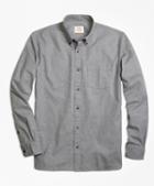Brooks Brothers Herringbone Brushed-cotton Flannel Sport Shirt