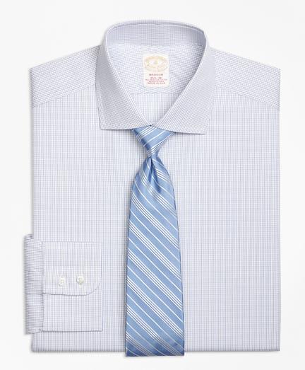 Brooks Brothers Golden Fleece Madison Fit Sidewheeler Check Dress Shirt