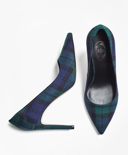 Brooks Brothers Black Watch Wool Pumps