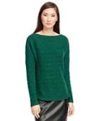 Brooks Brothers Women's Cashmere Cable Boatneck Sweater