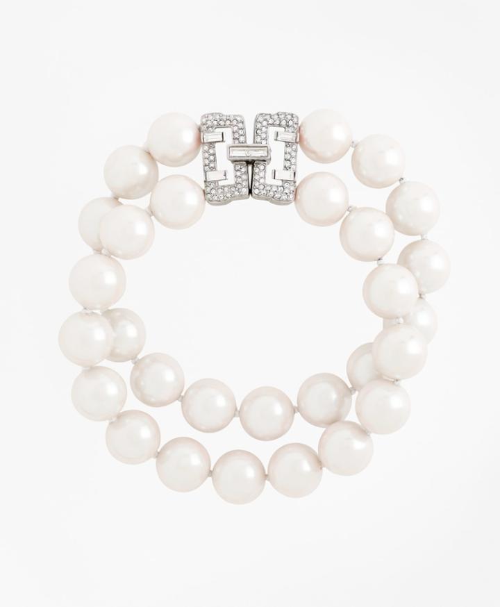 Brooks Brothers Women's Double-strand Glass Pearl Bracelet