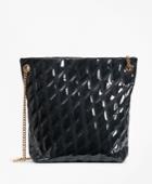 Brooks Brothers Women's Quilted Patent Leather Shoulder Bag