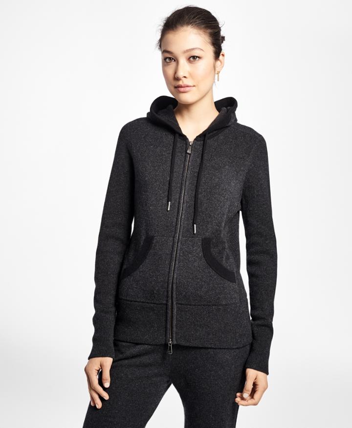 Brooks Brothers Women's Cashmere Full-zip Hoodie