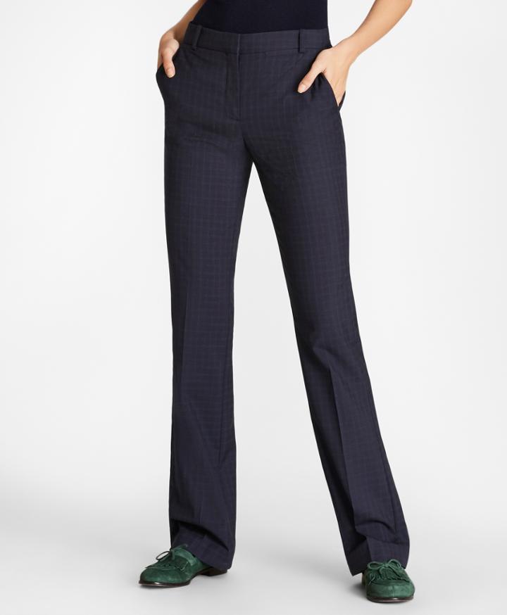 Brooks Brothers Women's Petite Checked Wool Pants