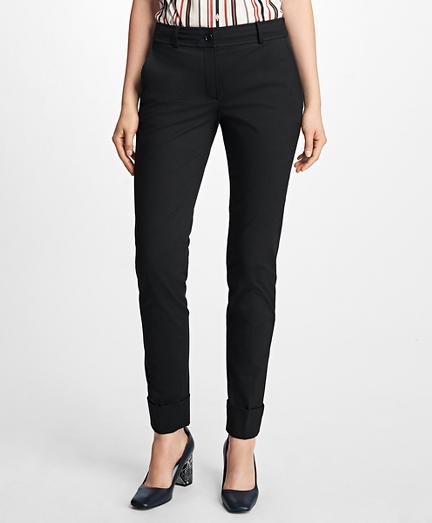 Brooks Brothers Cuffed Cotton Twill Trousers