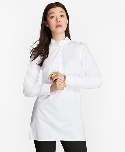Brooks Brothers Non-iron Dobby-stripe Cotton Tunic