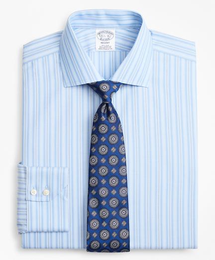 Brooks Brothers Regent Fitted Dress Shirt, Non-iron Alternating Ground Stripe