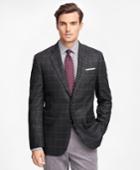 Brooks Brothers Men's Madison Fit Saxxon Wool Multi Windowpane Sport Coat