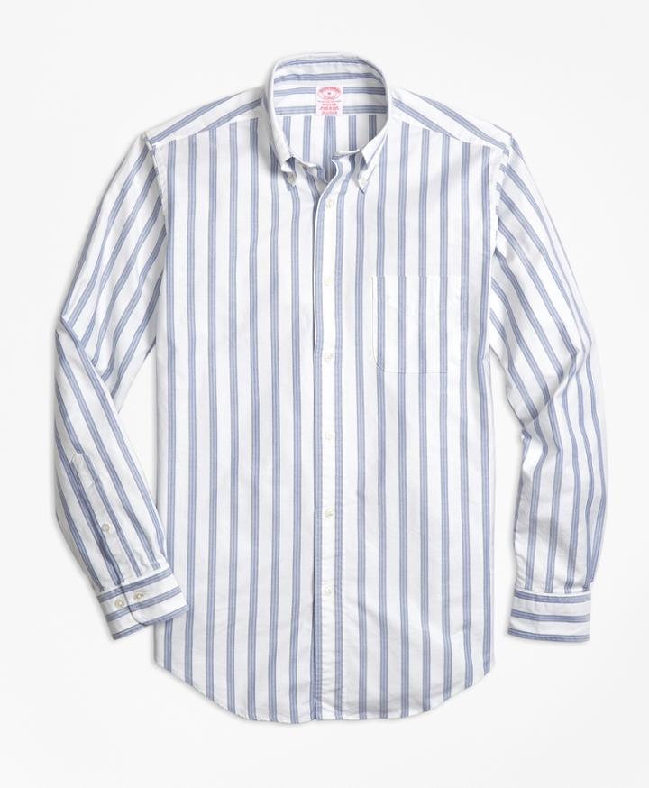 Brooks Brothers Men's Madison Fit Oxford Bb#1 Stripe Sport Shirt