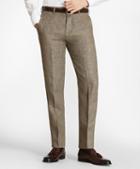 Brooks Brothers Regent Fit Houndscheck Linen Trousers