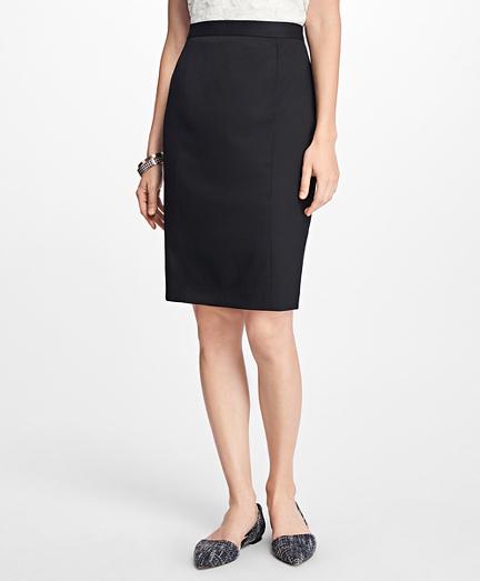 Brooks Brothers Wool-twill Pencil Skirt