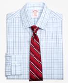 Brooks Brothers Men's Non-iron Regular Fit Music Overcheck Dress Shirt