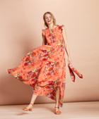 Brooks Brothers Floral-print Cotton Maxi Dress
