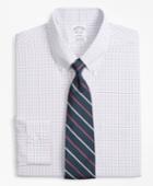 Brooks Brothers Men's Slim Fitted Dress Shirt, Non-iron Triple Overcheck