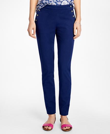 Brooks Brothers Wide-leg Cotton Twill Sailor Pants