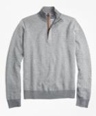 Brooks Brothers Men's Supima Cotton Cashmere Houndstooth Half-zip Sweater