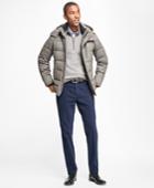 Brooks Brothers Men's Wool Puffer Jacket With Removable Hood