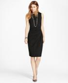 Brooks Brothers Women's Ruched Ponte Sheath Dress